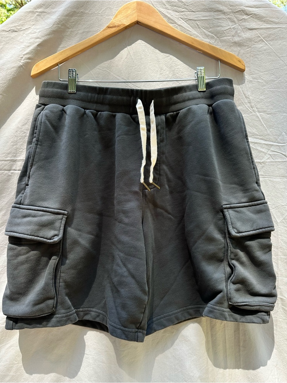 Lands' End Dark Gray Men's Cargo Serious Sweat Shorts